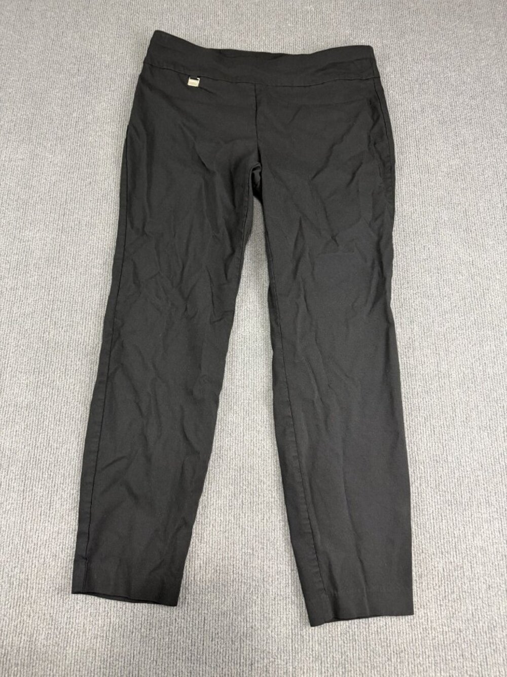 Alfani Womens Black Slim-Leg Dress Pants Size 14